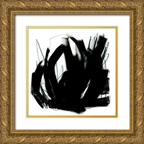 Onyx Trace II Gold Ornate Wood Framed Art Print with Double Matting by Vess, June Erica