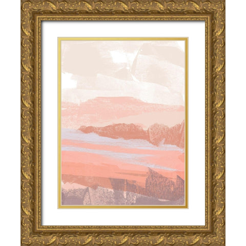 Dusty Desert I Gold Ornate Wood Framed Art Print with Double Matting by Vess, June Erica