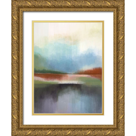 Spring Lake II Gold Ornate Wood Framed Art Print with Double Matting by Evans, Brittany