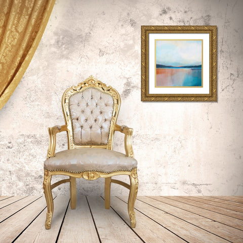 Dune Lake I Gold Ornate Wood Framed Art Print with Double Matting by Evans, Brittany