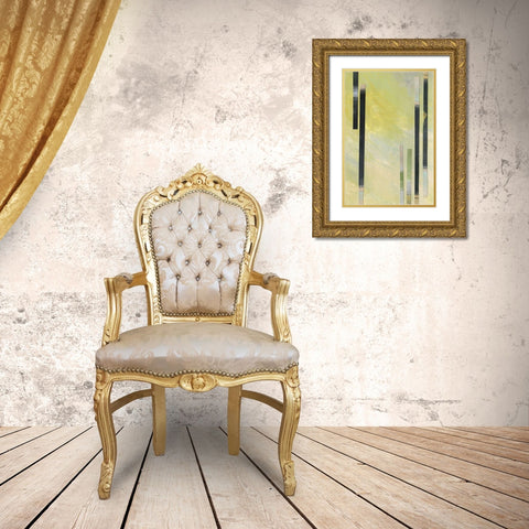 Neutral Assemblage I Gold Ornate Wood Framed Art Print with Double Matting by Moore, Regina