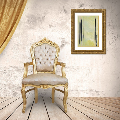 Neutral Assemblage II Gold Ornate Wood Framed Art Print with Double Matting by Moore, Regina