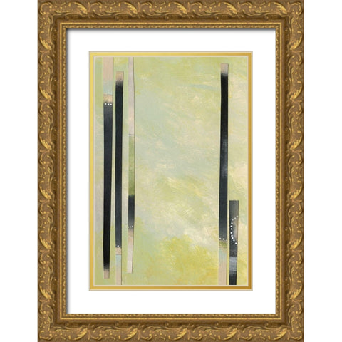 Neutral Assemblage II Gold Ornate Wood Framed Art Print with Double Matting by Moore, Regina