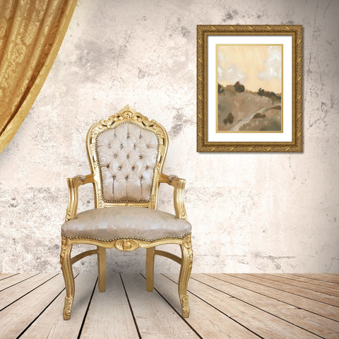 Hillside Walking Path IV Gold Ornate Wood Framed Art Print with Double Matting by Green, Jacob
