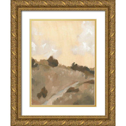 Hillside Walking Path IV Gold Ornate Wood Framed Art Print with Double Matting by Green, Jacob