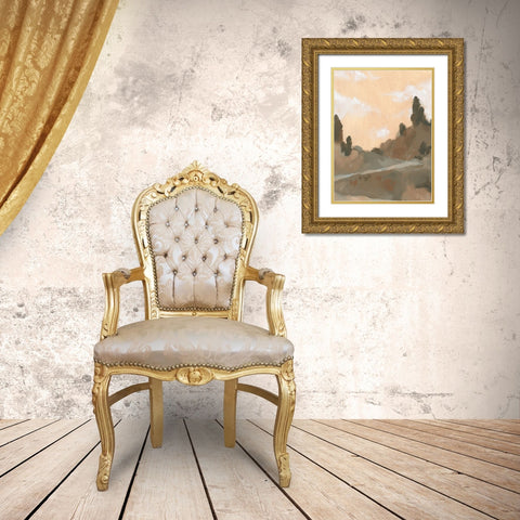 Hillside Walking Path V Gold Ornate Wood Framed Art Print with Double Matting by Green, Jacob