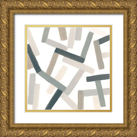 Matchstick Jumble I Gold Ornate Wood Framed Art Print with Double Matting by Vess, June Erica