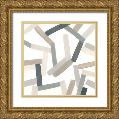 Matchstick Jumble III Gold Ornate Wood Framed Art Print with Double Matting by Vess, June Erica