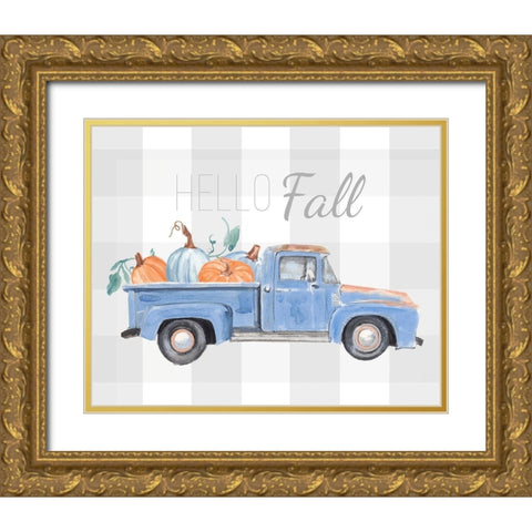 Happy Harvest II Gold Ornate Wood Framed Art Print with Double Matting by Warren, Annie