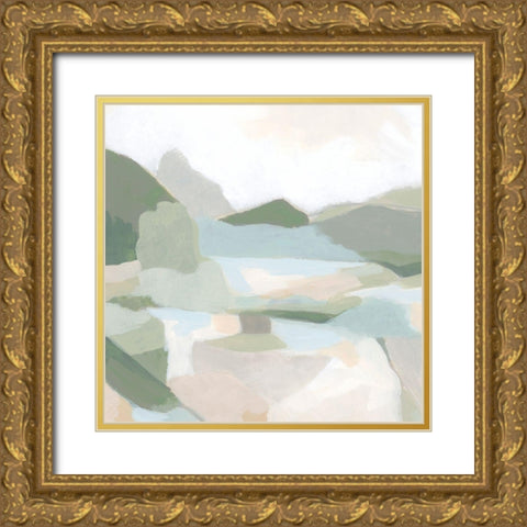 Tonal Vista I Gold Ornate Wood Framed Art Print with Double Matting by Vess, June Erica