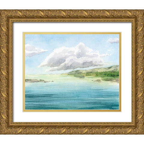 Clear Lagoon I Gold Ornate Wood Framed Art Print with Double Matting by Popp, Grace