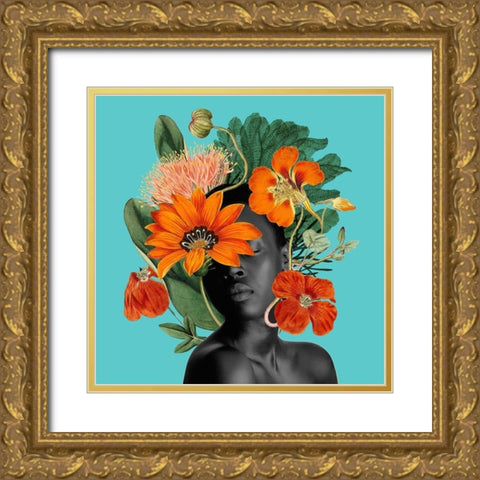 Tangerine Tropics I Gold Ornate Wood Framed Art Print with Double Matting by Popp, Grace