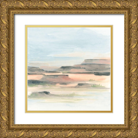 Dusty River Valley I Gold Ornate Wood Framed Art Print with Double Matting by Vess, June Erica