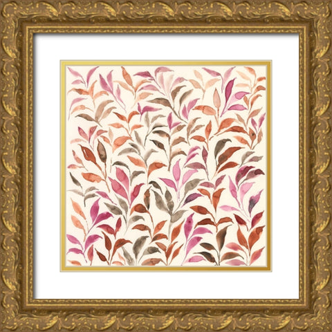 Autumn Fronds II Gold Ornate Wood Framed Art Print with Double Matting by Moore, Regina