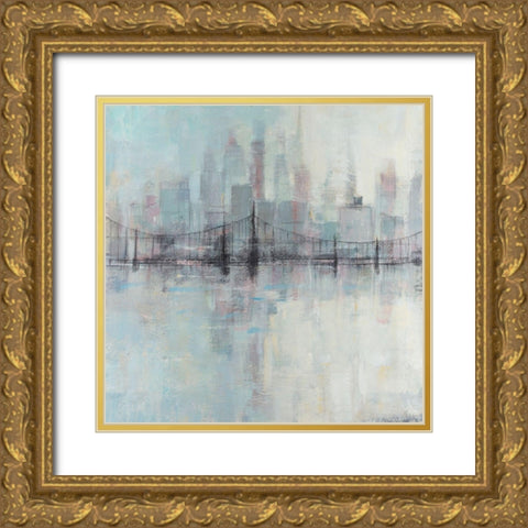 Pastel Cityscape I Gold Ornate Wood Framed Art Print with Double Matting by OToole, Tim