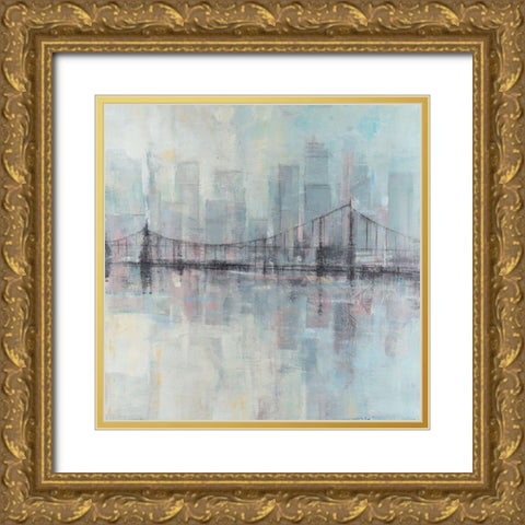 Pastel Cityscape II Gold Ornate Wood Framed Art Print with Double Matting by OToole, Tim