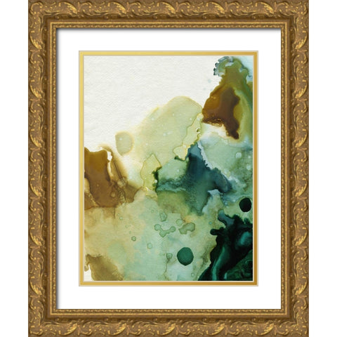 Water and Earth II Gold Ornate Wood Framed Art Print with Double Matting by Popp, Grace