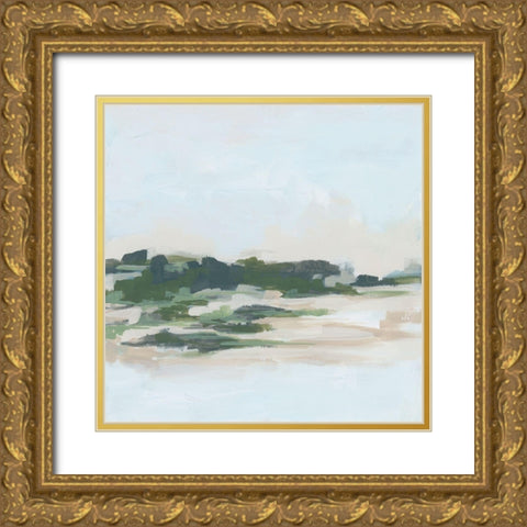 Green Stone Shoals I Gold Ornate Wood Framed Art Print with Double Matting by Vess, June Erica