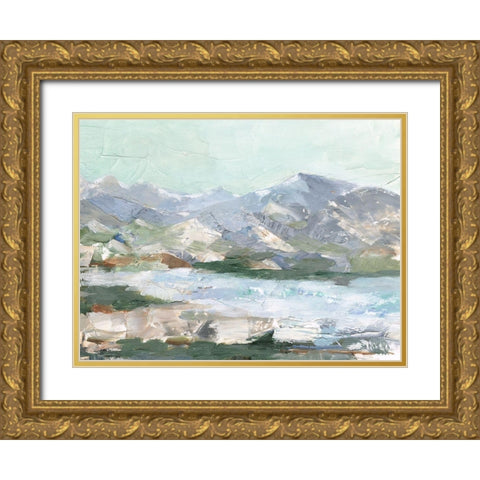 Pastel Mountain View I Gold Ornate Wood Framed Art Print with Double Matting by Harper, Ethan