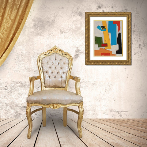 Andalusian Village Gold Ornate Wood Framed Art Print with Double Matting by Delamater, Rob