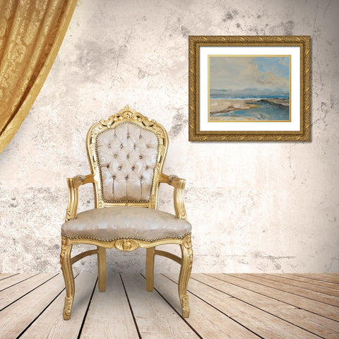 Lincoln Beach Gold Ornate Wood Framed Art Print with Double Matting by Delamater, Rob