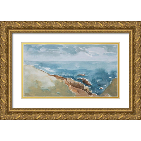 Cliffs of Sonoma Gold Ornate Wood Framed Art Print with Double Matting by Delamater, Rob