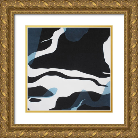 Rivers And Stones II Gold Ornate Wood Framed Art Print with Double Matting by Delamater, Rob