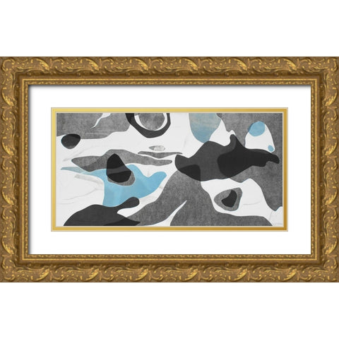 Rivers And Stones III Gold Ornate Wood Framed Art Print with Double Matting by Delamater, Rob