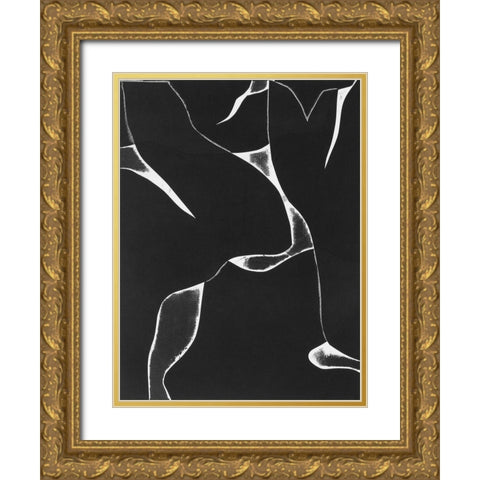 Night Bloom II Gold Ornate Wood Framed Art Print with Double Matting by Delamater, Rob