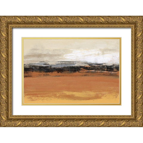 Bridges Ochre I Gold Ornate Wood Framed Art Print with Double Matting by Gordon, Sharon