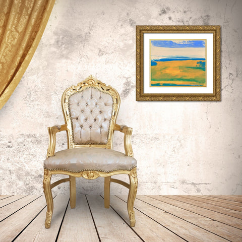 North Fork II Gold Ornate Wood Framed Art Print with Double Matting by Gordon, Sharon