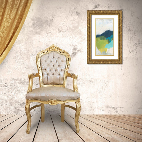 Valley Grandure II Gold Ornate Wood Framed Art Print with Double Matting by Vess, June Erica
