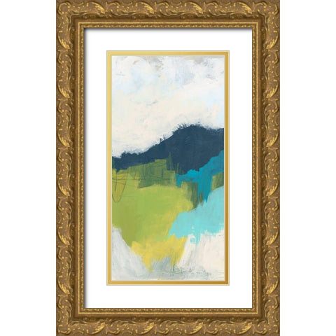 Valley Grandure II Gold Ornate Wood Framed Art Print with Double Matting by Vess, June Erica