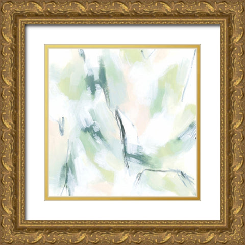 Mint Fissure I Gold Ornate Wood Framed Art Print with Double Matting by Vess, June Erica