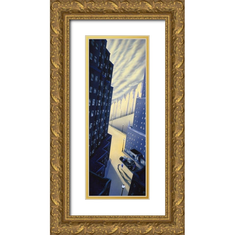 Fancy our Meeting Gold Ornate Wood Framed Art Print with Double Matting by Hoppe, Robert