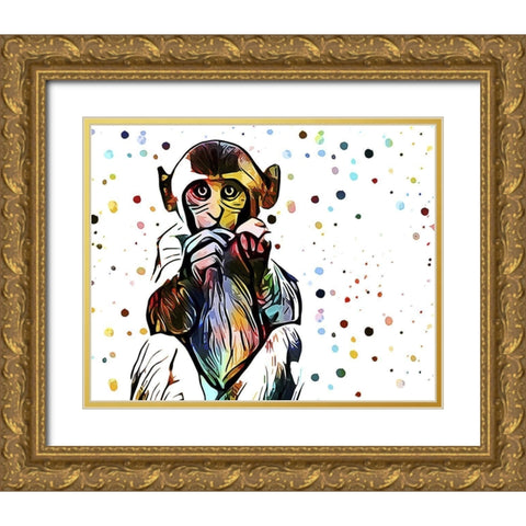 Motley Crew in Color V Gold Ornate Wood Framed Art Print with Double Matting by Aldridge, Ashley