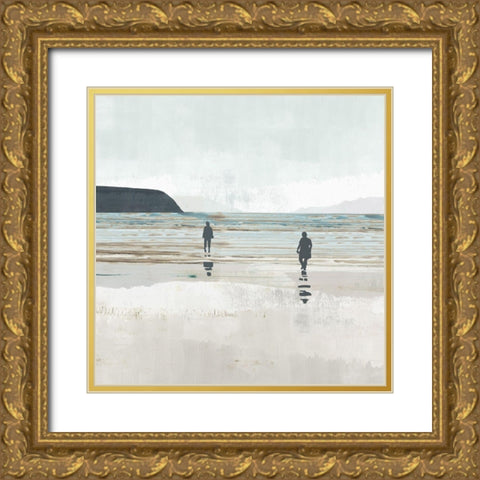 Beach Walking III Gold Ornate Wood Framed Art Print with Double Matting by Kouta, Flora