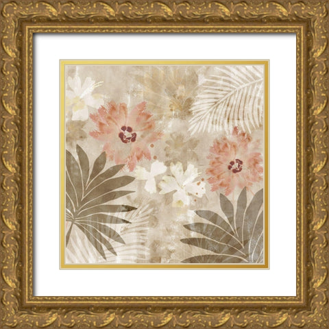 Flower Memories II Gold Ornate Wood Framed Art Print with Double Matting by Kouta, Flora