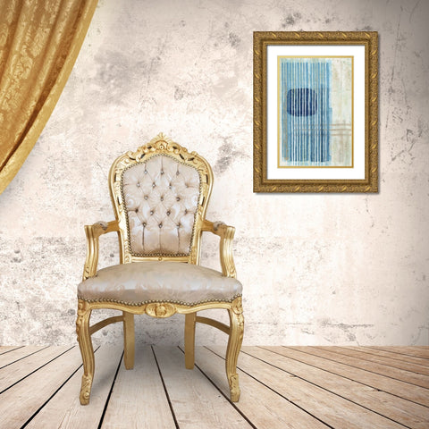 Blue Blue Horizon I Gold Ornate Wood Framed Art Print with Double Matting by Kouta, Flora