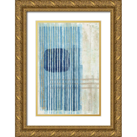 Blue Blue Horizon I Gold Ornate Wood Framed Art Print with Double Matting by Kouta, Flora