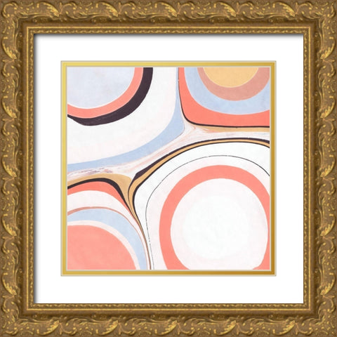 Fluid Rings I Gold Ornate Wood Framed Art Print with Double Matting by Warren, Annie