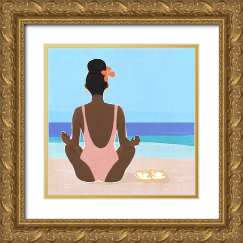 Ocean Gaze I Gold Ornate Wood Framed Art Print with Double Matting by Warren, Annie