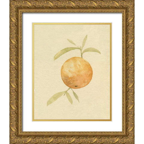 Dappled Oranges III Gold Ornate Wood Framed Art Print with Double Matting by Caroline, Emma