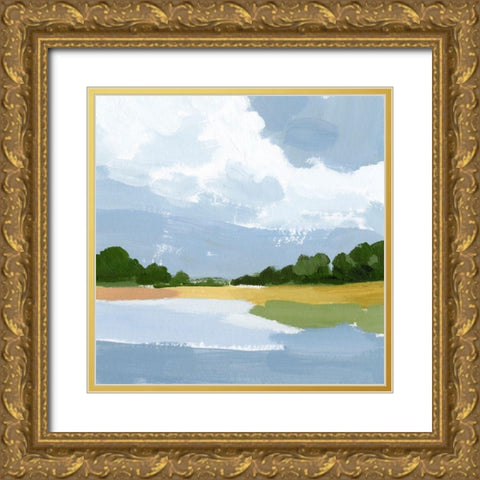 Lakeside Study I Gold Ornate Wood Framed Art Print with Double Matting by Barnes, Victoria