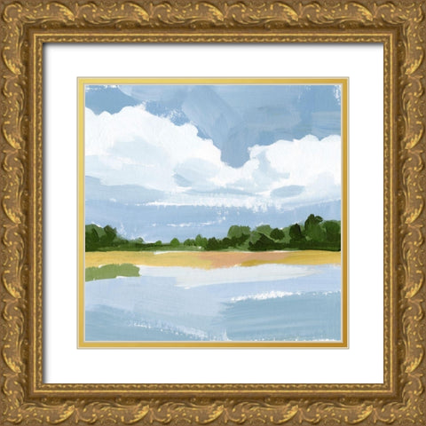 Lakeside Study II Gold Ornate Wood Framed Art Print with Double Matting by Barnes, Victoria