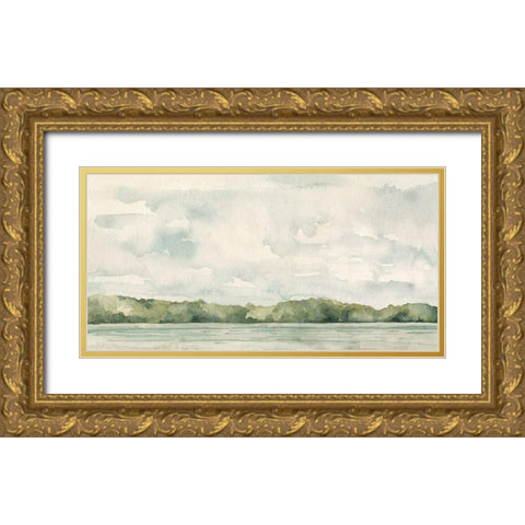 Riverside Views II Gold Ornate Wood Framed Art Print with Double Matting by Caroline, Emma