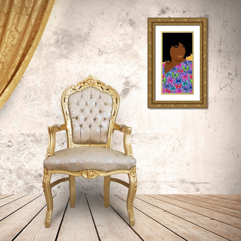 Care Giver II Gold Ornate Wood Framed Art Print with Double Matting by Saunders, Alonzo