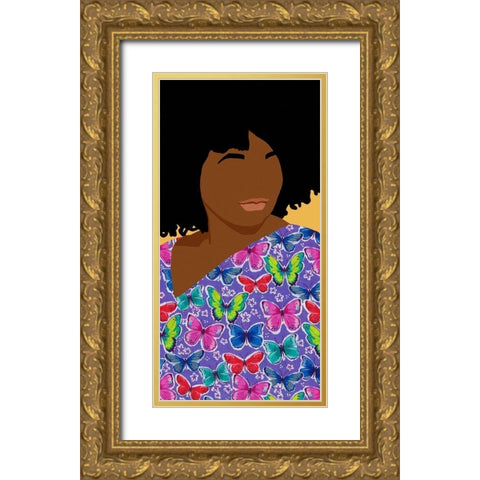 Care Giver II Gold Ornate Wood Framed Art Print with Double Matting by Saunders, Alonzo