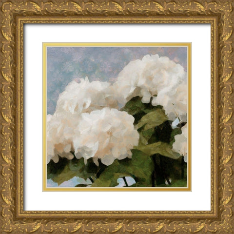 Sunday Flowers I Gold Ornate Wood Framed Art Print with Double Matting by Saunders, Alonzo