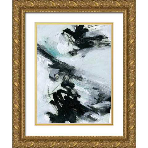 Ocean Current I Gold Ornate Wood Framed Art Print with Double Matting by Parker, Jennifer Paxton